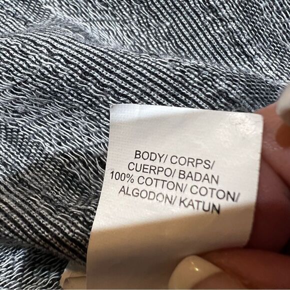 Lucky Brand T-shirt Long Sleeve Multi Design Black Gray & White size Large - Picture 8 of 8